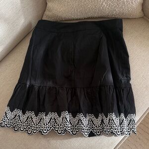 Who What Wear Black Skirt with White Detailing